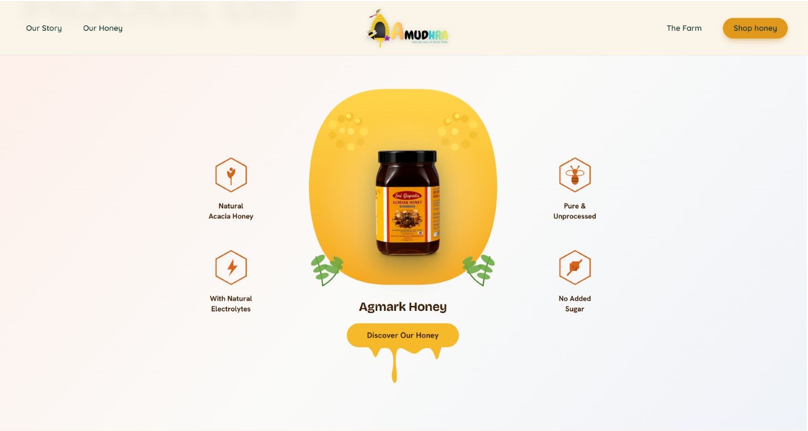 Amudhra - Agmark honey product feature
