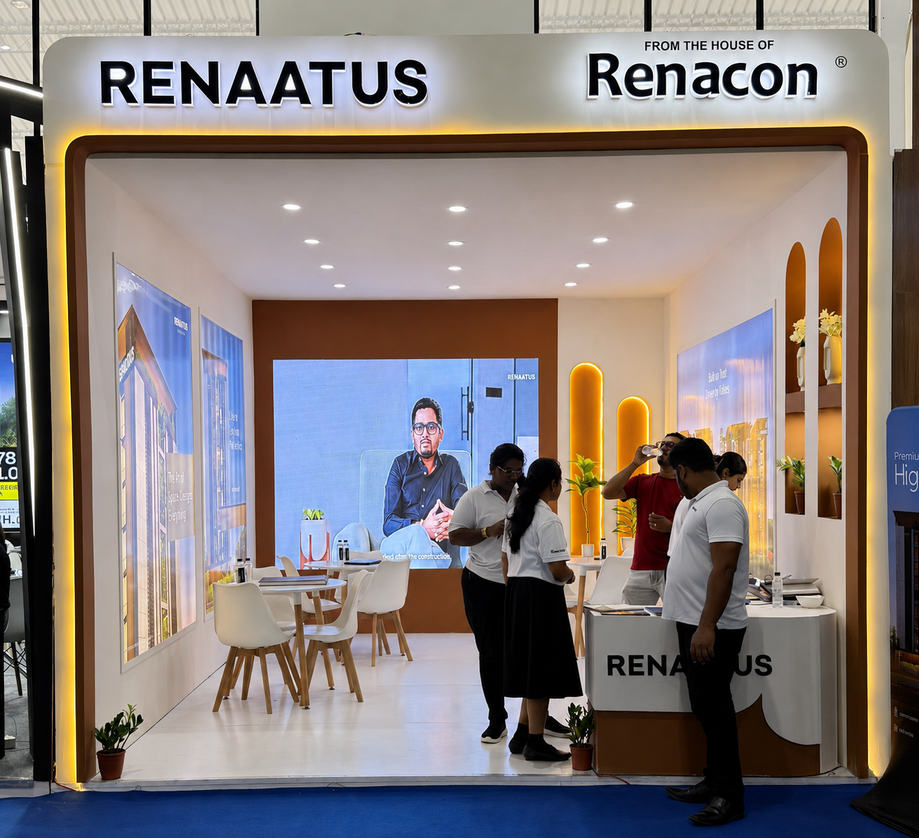 Renaatus exhibition stall at the expo - front view of the built stall